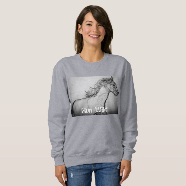 Paint Horst Galloping-Wildbahn Sweatshirt (Vorne ganz)