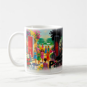 Paint It Black — Von Freude zu Trauer Kontrast-Tas Kaffeetasse