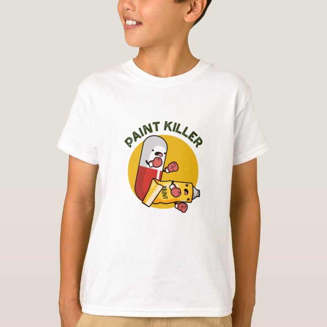 Paint Killer Funny Pill Puff T-Shirt (Vorderseite)