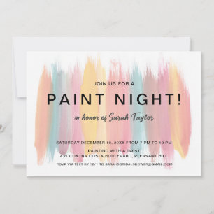 Paint Night Brautparty Einladung