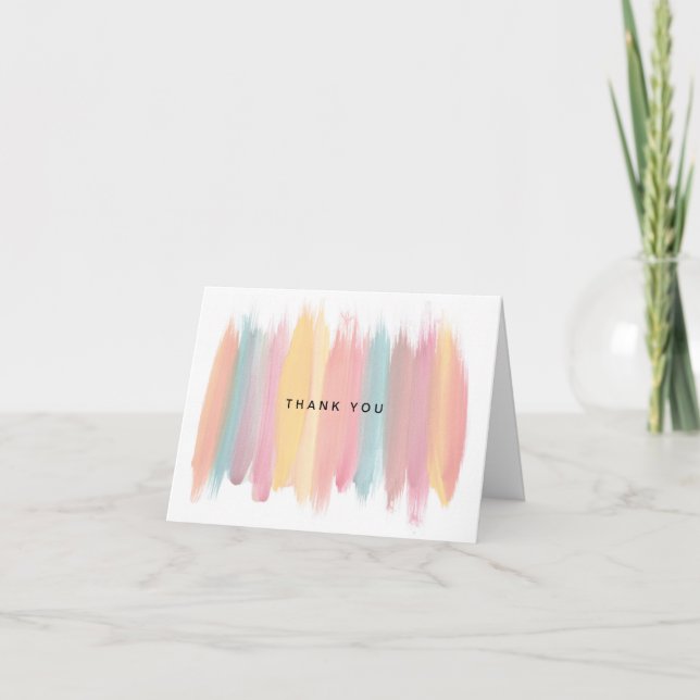 Paint Party Brautparty Vielen Dank Dankeskarte (Vorderseite)