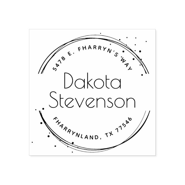 Paint Platsch Erstellen Sie Ihre Abstrakte Round-A Gummistempel (Prägung)