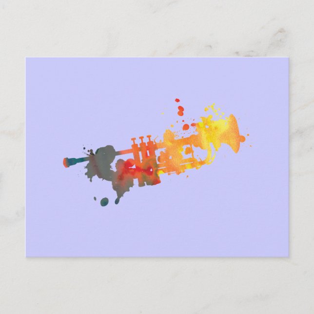 Paint Platsch Trumpet Postkarte (Vorderseite)