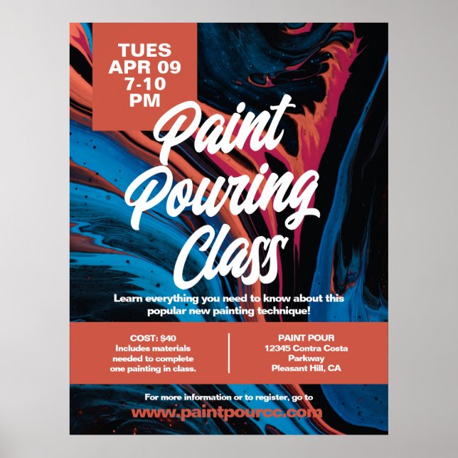 Paint Pour Class Poster (Vorne)