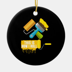 Paint Roller & Brush So Roll ich Keramik Ornament