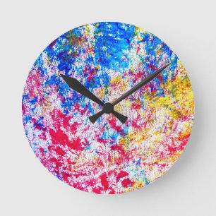 Paint Runde Wanduhr