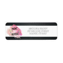 Paint & Sip Chalkboard Bachelorette Rücksendeadres