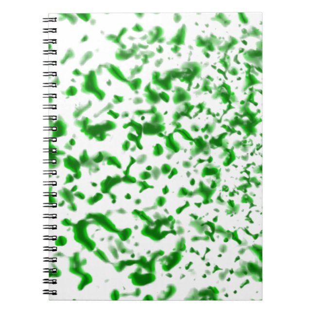 Paint Spatter Green Notizblock (Vorderseite)