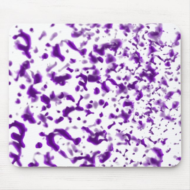 Paint Spatter Lila Mousepad (Vorne)