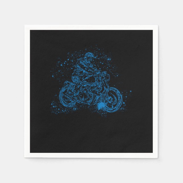 Paint Splash Motorrad Motorradfahrer Motorrad Spio Serviette (Vorderseite)