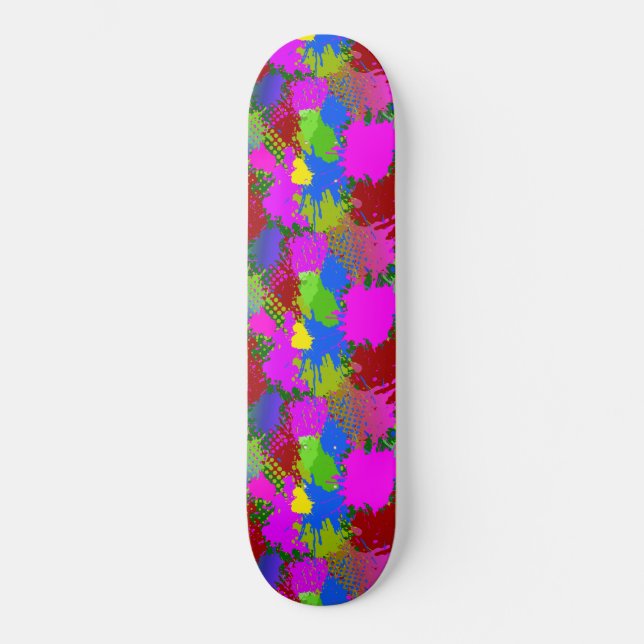 Paint Splash Muster 3 Skateboard (Vorderseite)