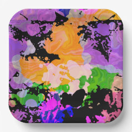 Paint Splash Spritzer Druckplatte Pappteller