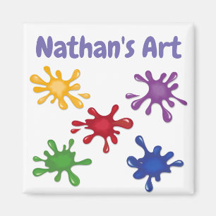 Paint Splashes Personalisiert Artist Magnet