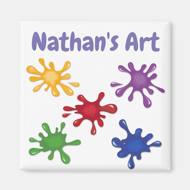 Paint Splashes Personalisiert Artist Magnet (Vorne)