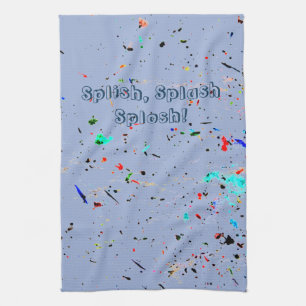 Paint Splashes und Spots Abstrakte Kunst Geschirrtuch