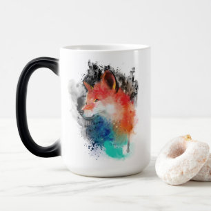 Paint Splatted Fox Verwandlungstasse