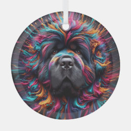 Paint Splatter 2026 Newf Glass Ornament Aus Glas