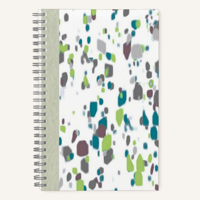 Paint Splatter Journal – Green, Blue & Purple Art Notizbuch (Vorderseite)