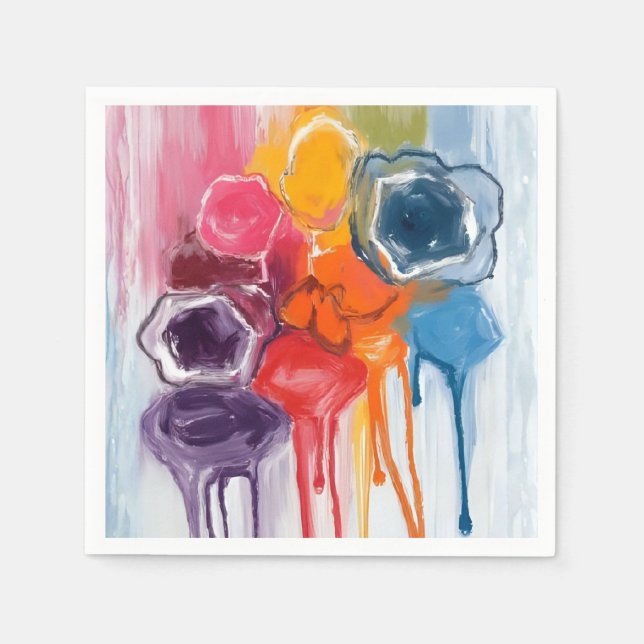 Paint Splatter | Watercolor Artist Painting Serviette (Vorderseite)