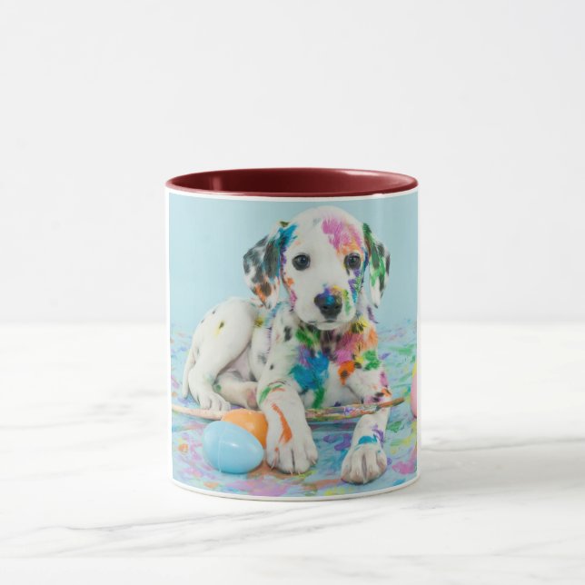 PAINT SPLATTERED DALMATINER ZWEI ZONIERTE TASSE. T TASSE (Zentrum)