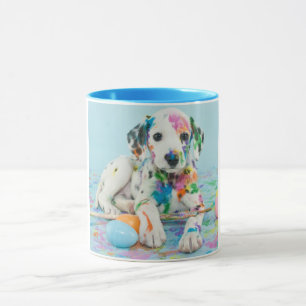 PAINT SPLATTERED DALMATINER ZWEI ZONIERTE TASSE. T TASSE