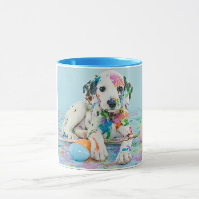 PAINT SPLATTERED DALMATINER ZWEI ZONIERTE TASSE. T TASSE (Zentrum)