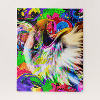 Paint Splattered Eagle Puzzle
