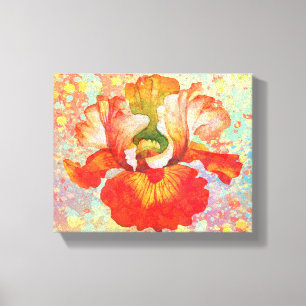 Paint Splattered Iris Canvas Print Leinwanddruck