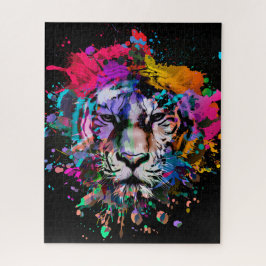 Paint Splattered Tiger Puzzle
