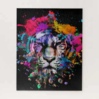 Paint Splattered Tiger Puzzle