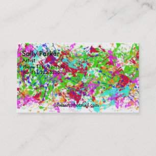 paint-splatters-1, Sally Parker, Künstler, Visitenkarte