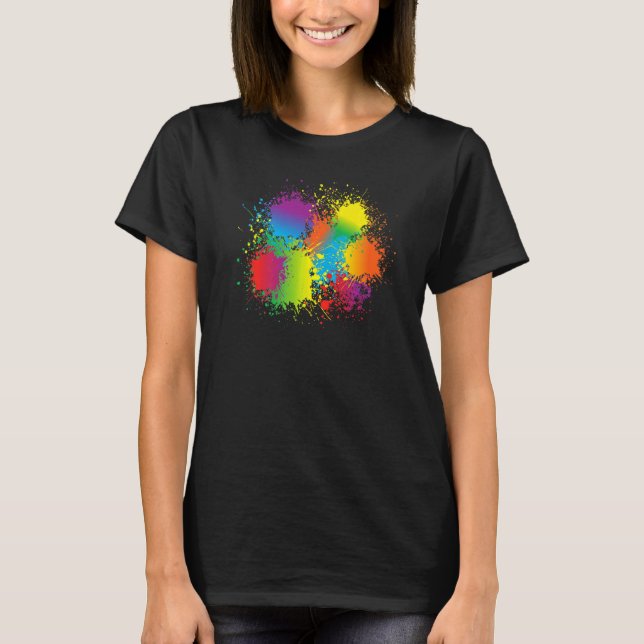Paint Spritzer Artist Painter machen Splash Geburt T-Shirt (Vorderseite)