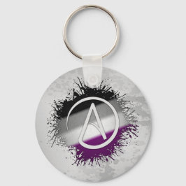 Paint Spritzer Asexual Prix Atheist Symbol Schlüsselanhänger