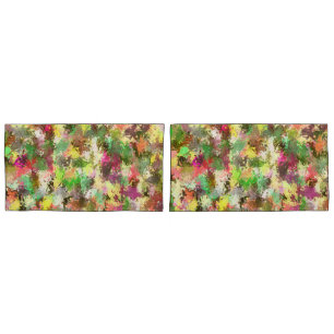 Paint Spritzer Autumn Color Blätter Abstrakt Kissenbezug