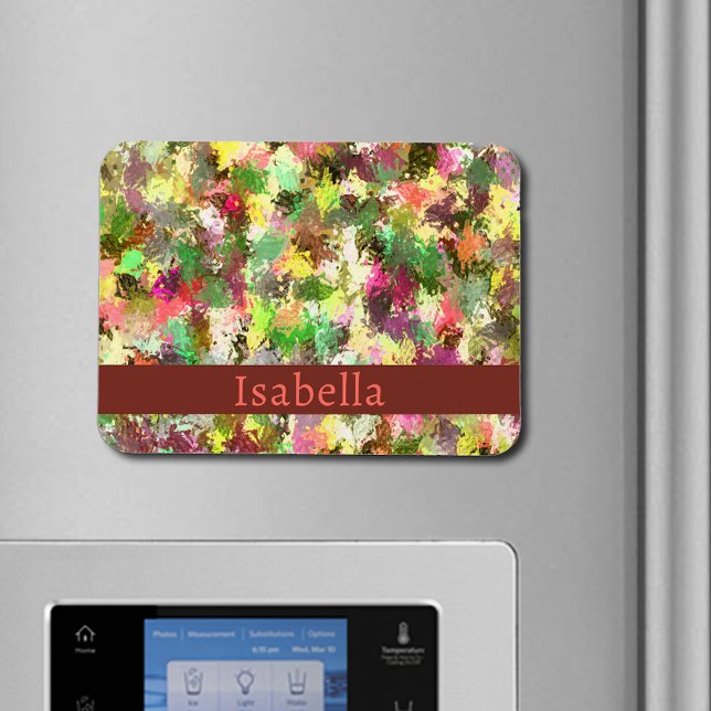 Paint Spritzer Autumn Color Blätter Abstrakt Magnet (Paint Splatter Autumn Color Leaves Abstract Magnet)