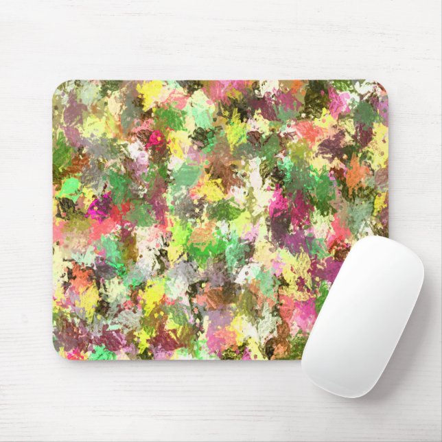 Paint Spritzer Autumn Color Blätter Abstrakt Mousepad (Mit Mouse)