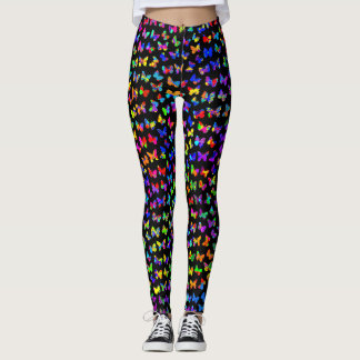 Paint Spritzer Butterflies Leggings