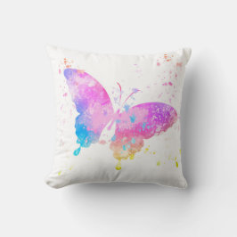 Paint Spritzer Butterfly Kissen
