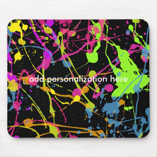 Paint Spritzer Cool Art Artist Maler Maus Pad Mousepad (Vorne)
