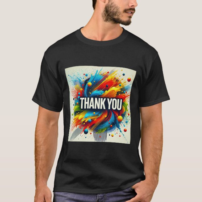 Paint Spritzer Danke Mens Tshirt (Vorderseite)