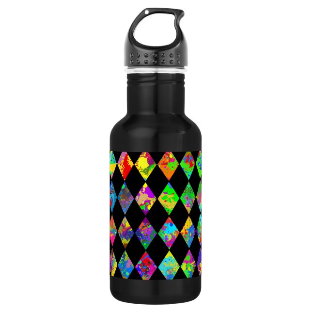 Paint Spritzer Diamond Pattern Edelstahlflasche (Vorderseite)
