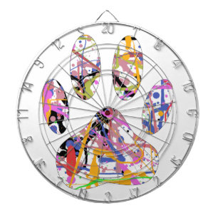 Paint Spritzer Dog Pad Print Dartscheibe