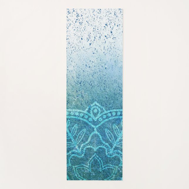Paint Spritzer Floral Design Yogamatte (Vorderseite)