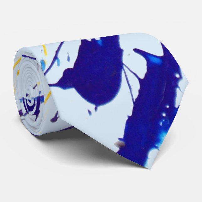 Paint Spritzer Gelb Krawatte (Gerollt)