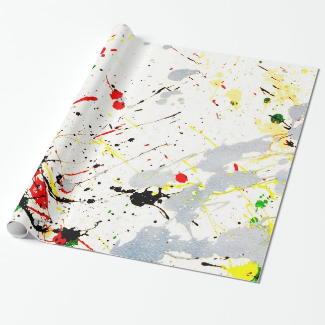 Paint Spritzer Geschenkpapier (Ungerollt)