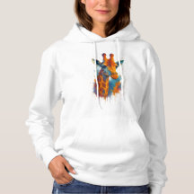 Paint Spritzer Giraffe Hoodie