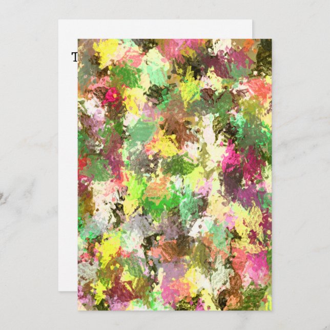 Paint Spritzer Herbst lässt Erntedank Dinner Einladung (Vorne/Hinten)