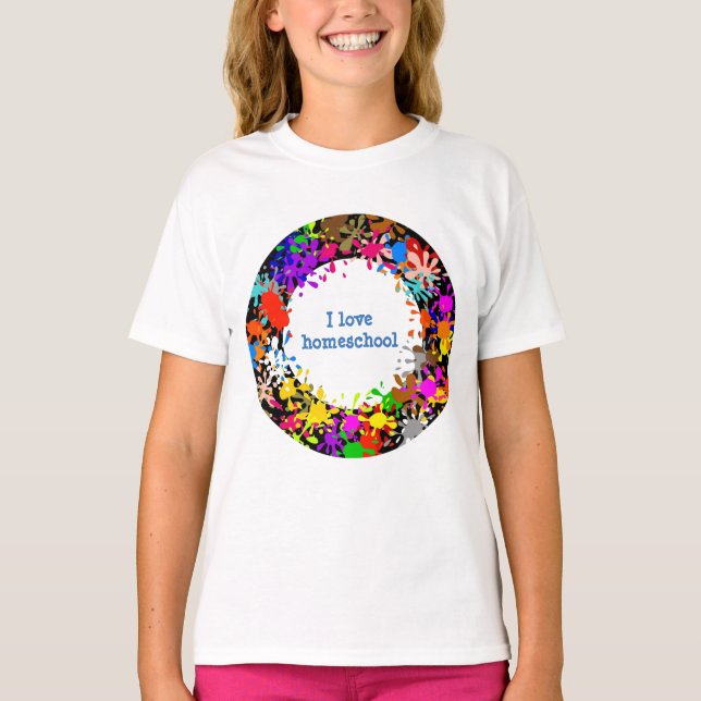 Paint Spritzer I Liebe T-Shirt (Vorderseite)