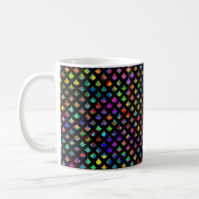 Paint Spritzer Mermaid Scales Kaffeetasse (Links)