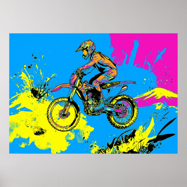Paint Spritzer - Motocross Rider Poster (Vorne)